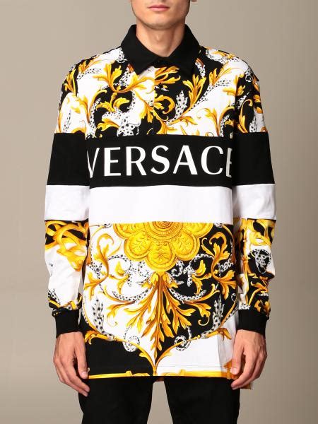 polo versace collection|Versace long sleeve polo.